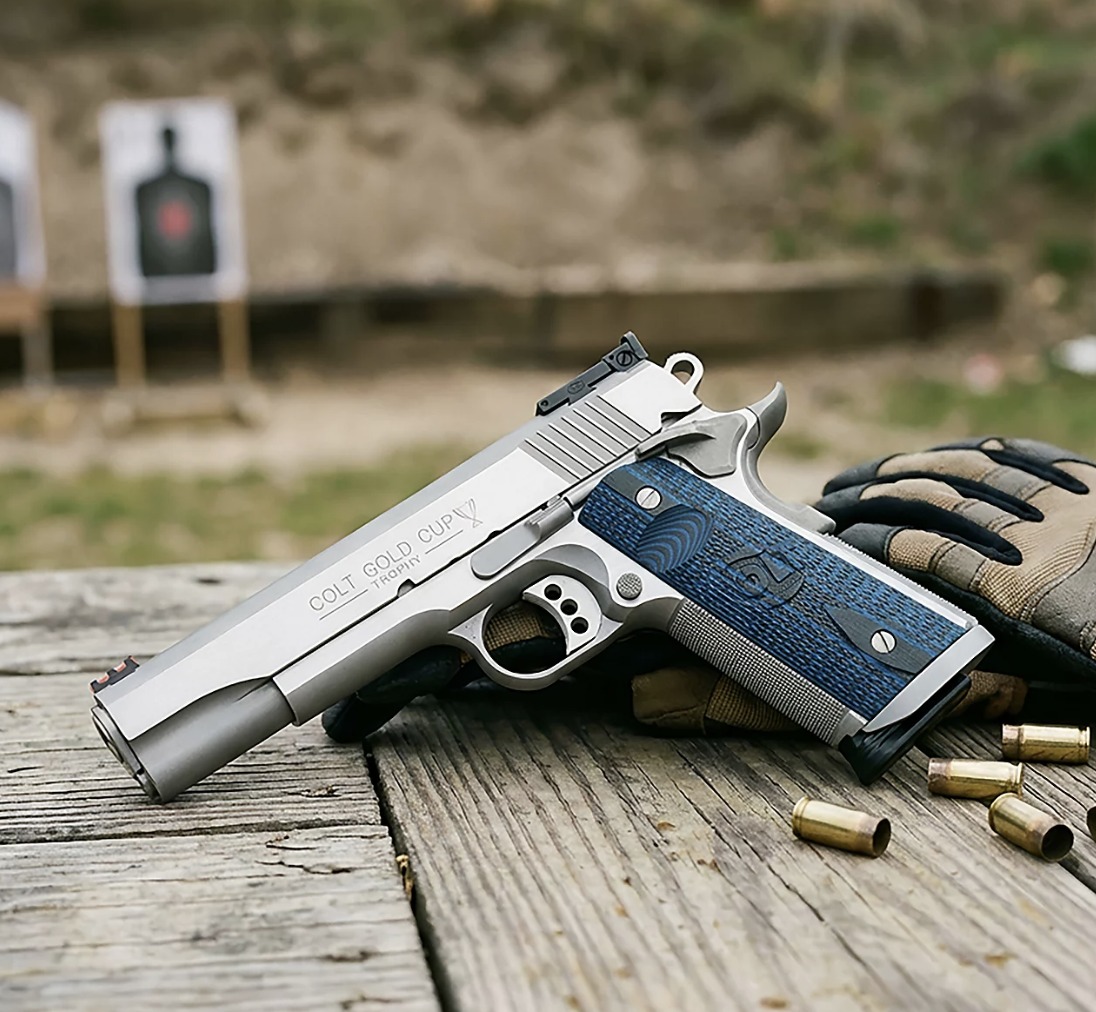 Colt Gold Cup Trophy on the range