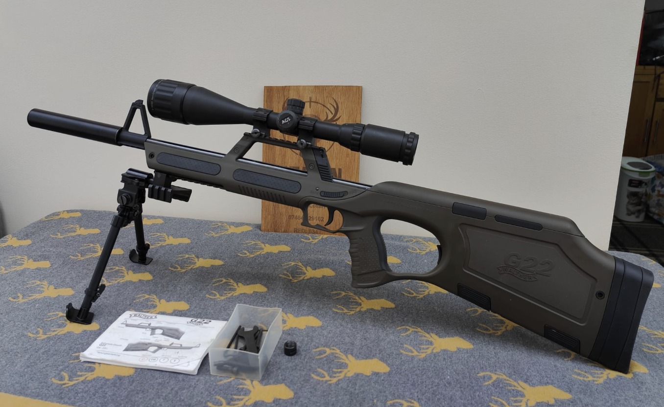 Walther G22 with scope and bipod